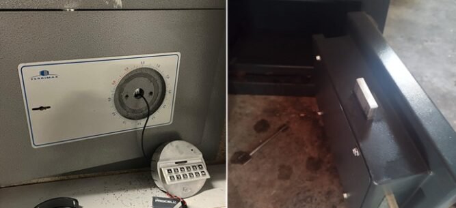 Diagnosis electrónica y apertura técnica de una caja fuerte Ferrimax efectuada por los operarios cualificados de Cerrajería Says-Lock en Barcelona.